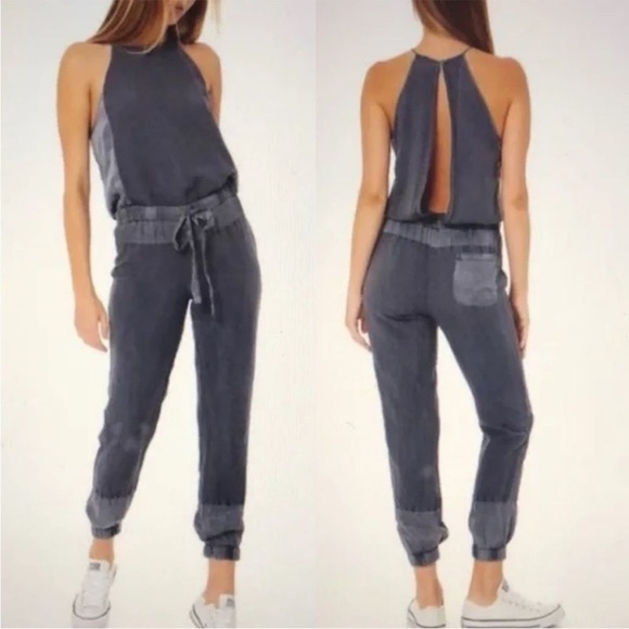 Young Fabulous & Broke Charcoal Sleeveless Jumpsuit - Picture 1 of 12